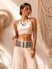 Βαμβακερό Halter Τοπ με Δέσιμο στην Πλάτη – Adjustable Fit