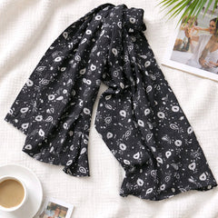 Γυναικεία Εσάρπα Μαύρη με Μοτίβο