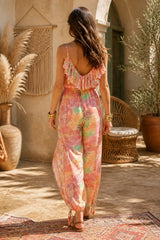 Boho Ολόσωμη Φόρμα Cold Silk με Ρυθμιζόμενες Τιράντες