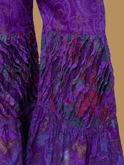 Boho Παντελόνα με Ανάγλυφες Distressed Λεπτομέρειες