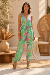 Boho Ολόσωμη Φόρμα Cold Silk με Ρυθμιζόμενες Τιράντες