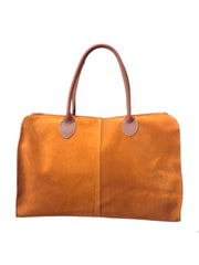 Τσάντα Χειρός & Ώμου από Σουέτ Δέρμα Ταμπά