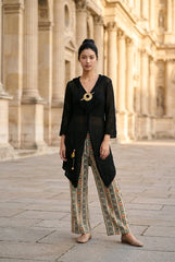 Μακριά Ζακέτα με Κουκούλα - Λεπτής Πλέξης - Μαύρο