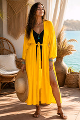 Maxi Kimono από Βισκόζη με Καλλιτεχνικό Horse Print