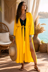 Maxi Kimono από Βισκόζη με Καλλιτεχνικό Horse Print