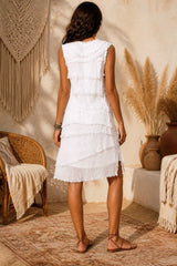 Boho Μεταξωτό φόρεμα με layers