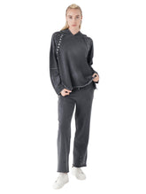 Σετ φόρμας Μονόχρωμο Γκρι σκούρο Βαμβακερό σε Άνετη γραμμή