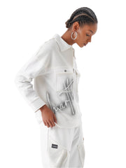 Σετ φόρμας Μονόχρωμο Λευκό Βαμβακερό