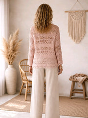 Crochet Ζακέτα – Διάτρητη Πλεκτή Υφή
