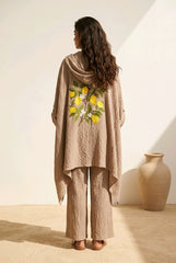 Γυναικείο Σετ Ζακέτα & Παντελόνα – Relaxed Boho Style - Μπεζ