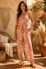Boho Ολόσωμη Φόρμα Cold Silk με Ρυθμιζόμενες Τιράντες