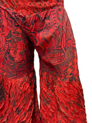 Boho Παντελόνα με Ανάγλυφες Distressed Λεπτομέρειες