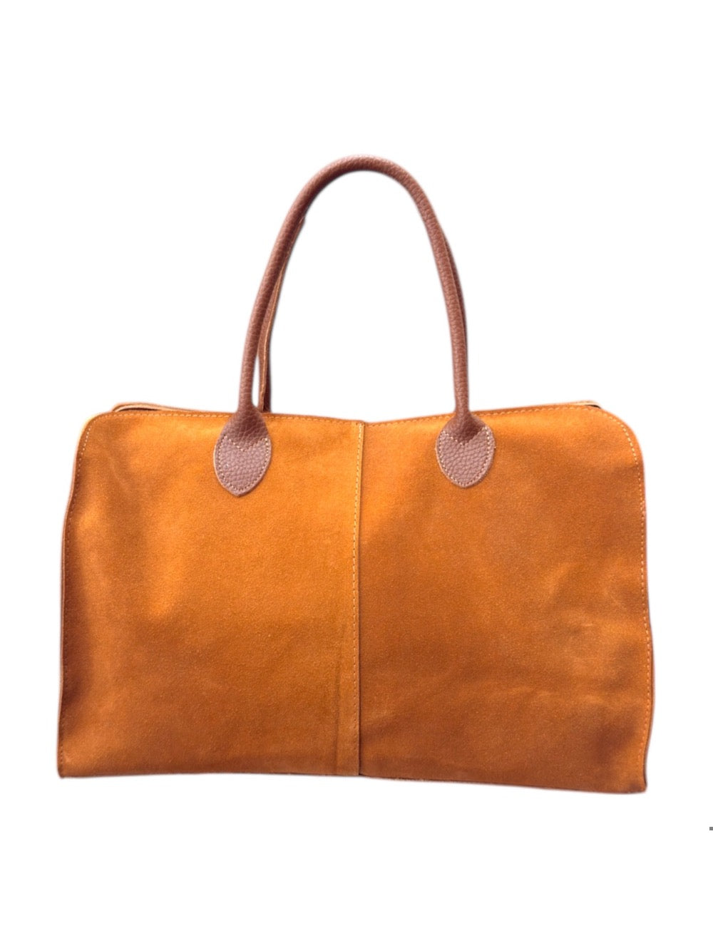 Τσάντα Χειρός & Ώμου από Σουέτ Δέρμα Ταμπά