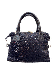Τσάντα Χειρός Μαύρη με Παγιέτες
