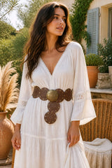 Boho Ζώνη Δερματίνης με Vintage Αγκράφα