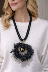 Χειροποίητο Δερμάτινο Κολιέ με Κυκλικό Στοιχείο