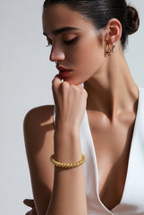 Βραχιόλι Twisted Gold με Ανάγλυφη Υφή