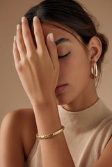 Gaia Gold Hammered Bracelet