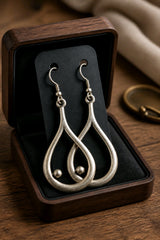 Liquid Drop Silver Earrings