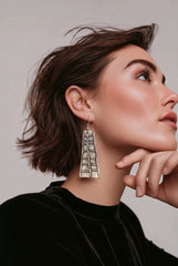 Urban Mosaic Silver Earrings