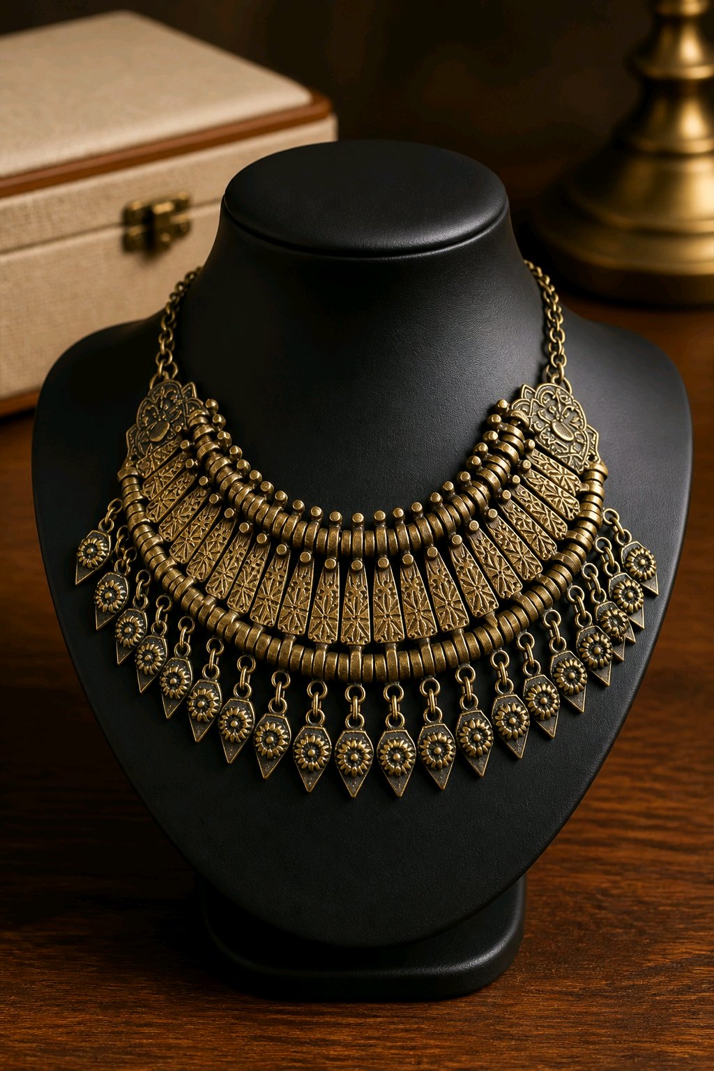 Statement Κολιέ Ethnic Bronze