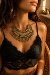 Statement Κολιέ Ethnic Bronze