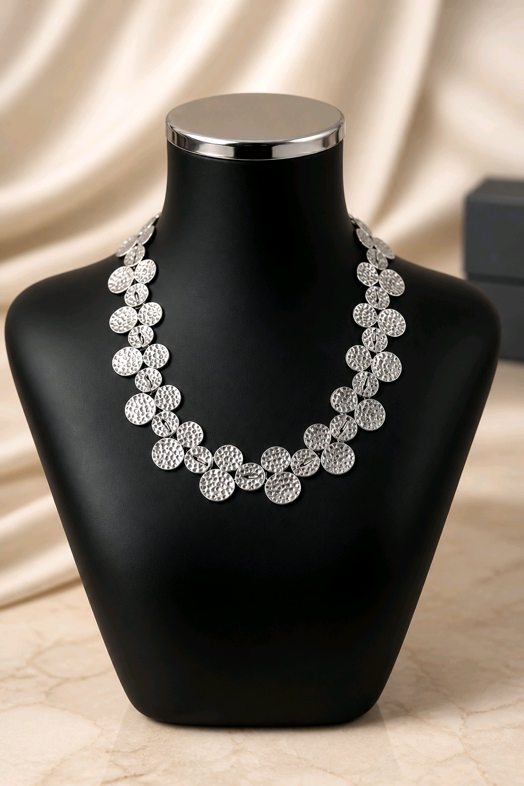 Κολιέ Geometric Circles Silver