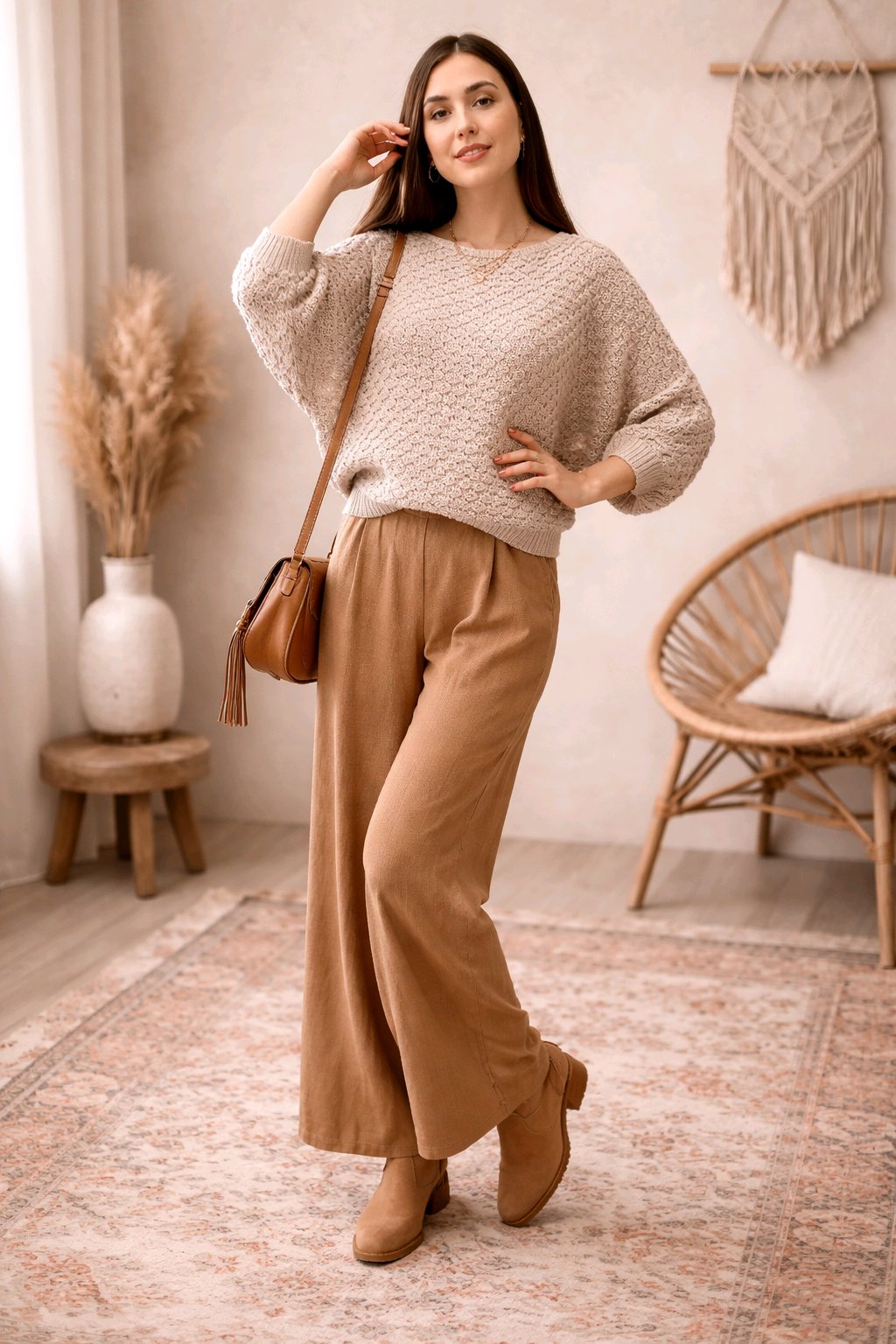 Γυναικεία Μπλούζα Λεπτής Πλέξης – Μπεζ