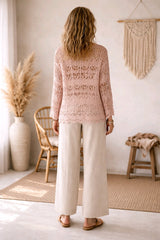 Crochet Ζακέτα – Διάτρητη Πλεκτή Υφή