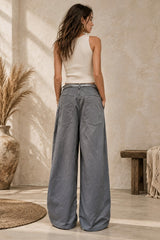 Wide Leg Παντελόνι με Ζώνη