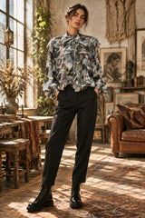 Boho Romantic Πουκάμισο με Δέσιμο στον Λαιμό & Βολάν