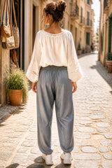 Boho Βαμβακερό Παντελόνι Harem