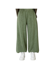 Παντελόνι 100% βαμβάκι με λάστιχο Λαδί