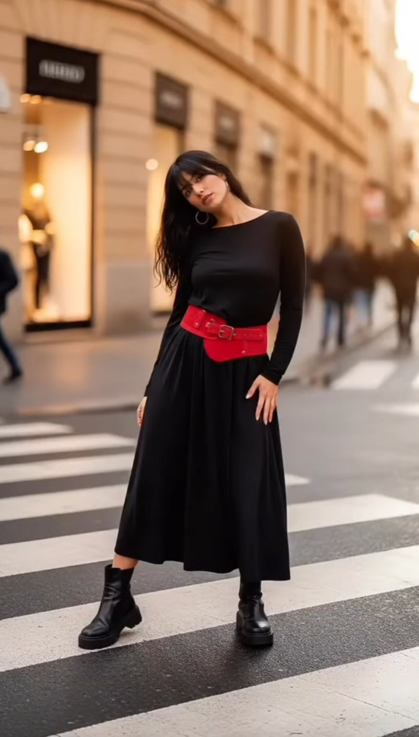 ΜΑΚΡΥ ΦΟΡΕΜΑ ΑΠΟ ΑΠΑΛΗ ΒΙΣΚΟΖΗ ΜΑΥΡΟ