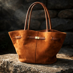 Τσάντα Ώμου Ταμπά από Σουέτ Δέρμα