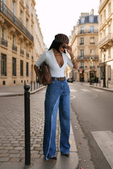 Τζιν παντελόνι Μονόχρωμο Μπλε Βαμβακερό σε Στενή γραμμή