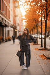 Σετ μπλούζα με κουκούλα - παντελόνι με τσέπες 100% βαμβάκι Μαύρο