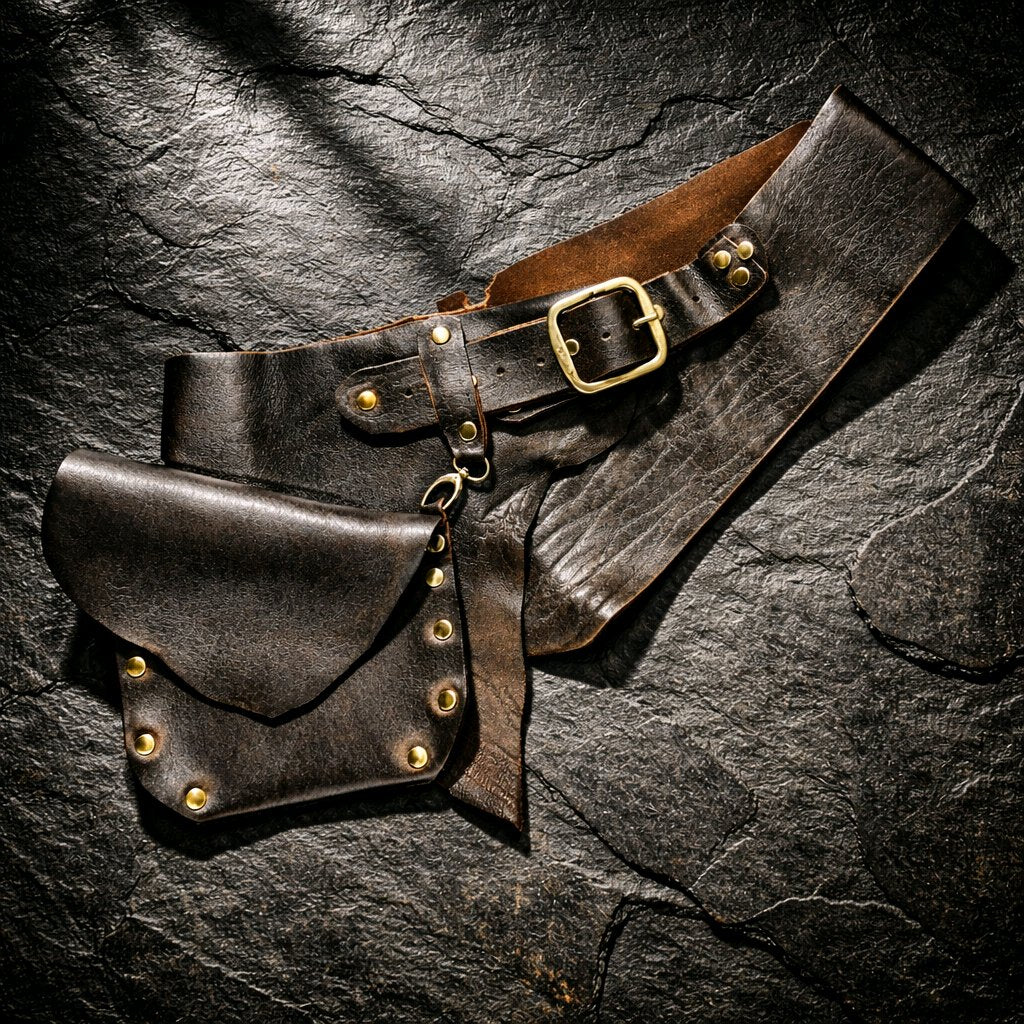 Δερμάτινη Ζώνη Σκούρο Καφέ