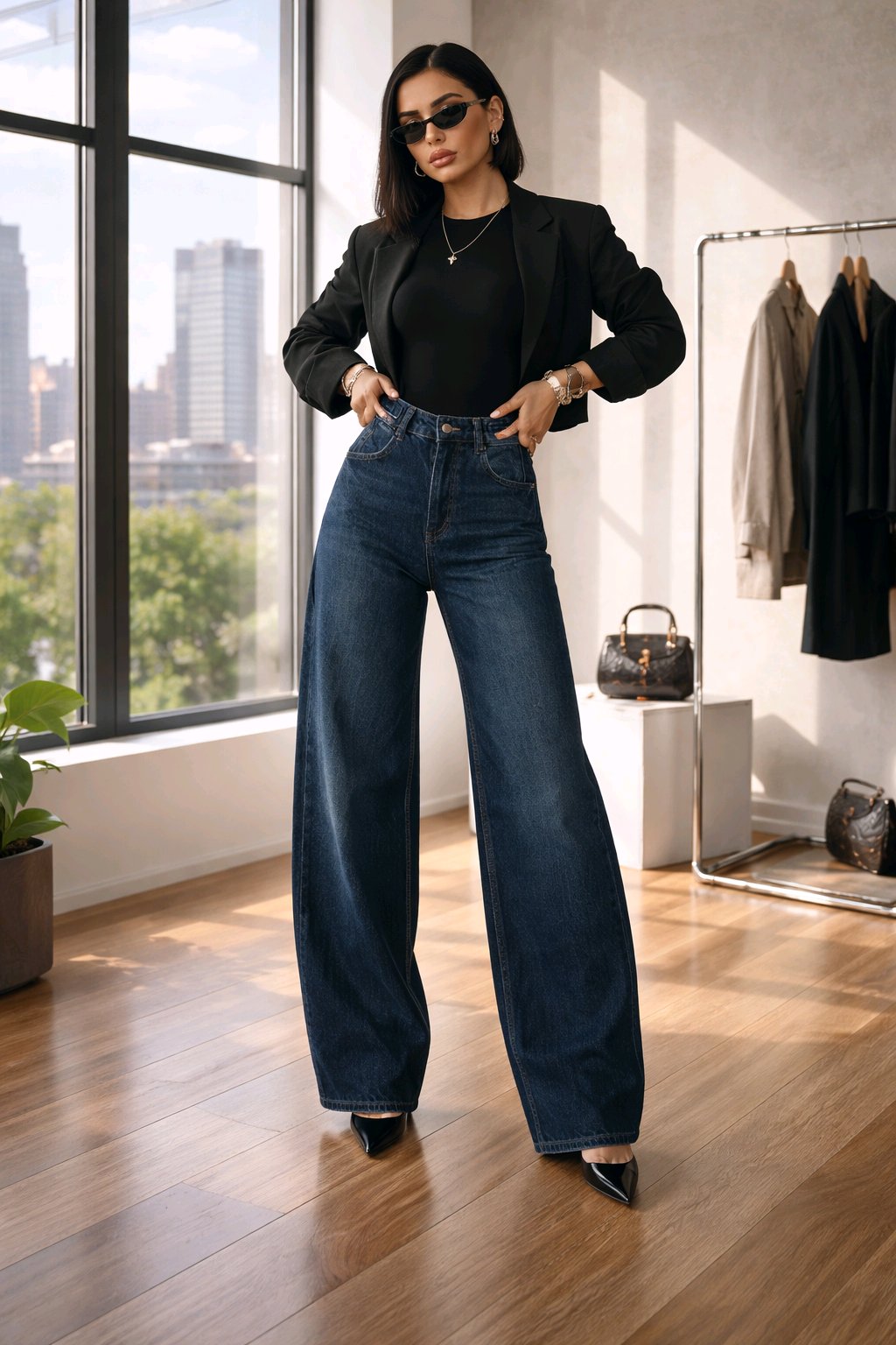 Ψηλόμεσο τζιν παντελόνι