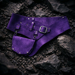 Ζώνη Μέσης με Πορτοφόλι – Suede Μωβ